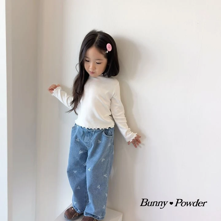 Bunny Powder - Korean Children Fashion - #kidsshorts - Yuri Half Turtleneck Tee - 10