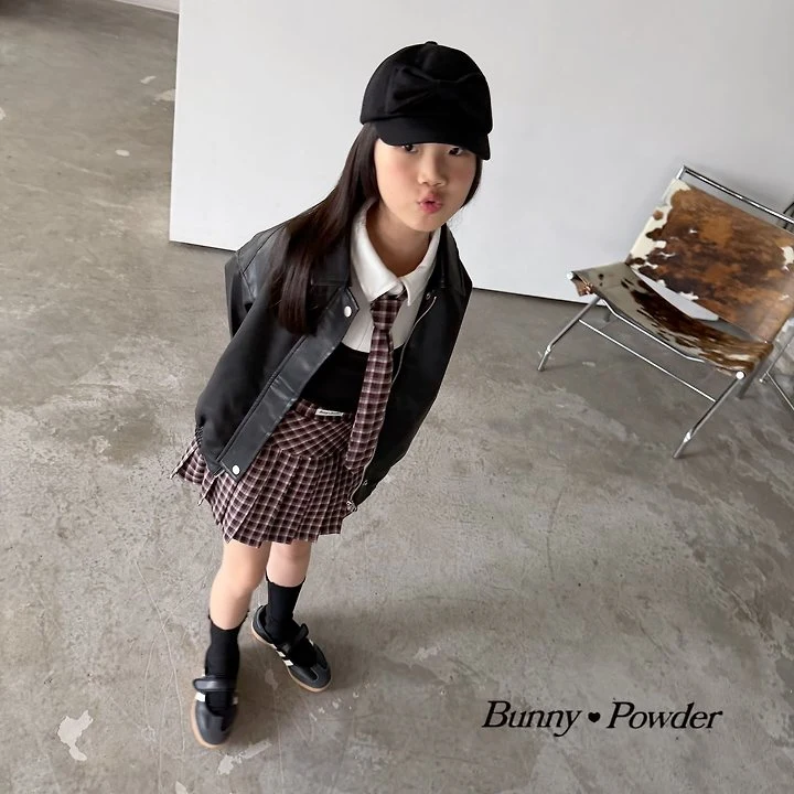 Bunny Powder - Korean Children Fashion - #kidsshorts - Vegan Leather Jumper - 3