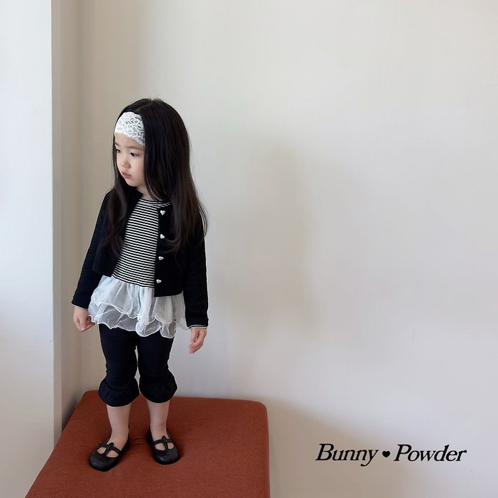 Bunny Powder - Korean Children Fashion - #kidsstore - Heart Button Cardigan - 3