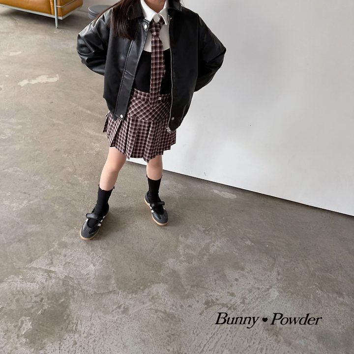 Bunny Powder - Korean Children Fashion - #kidsshorts - Vegan Leather Jumper - 4