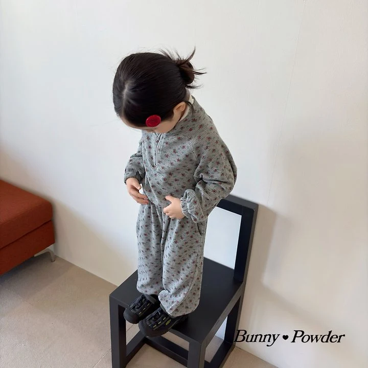 Bunny Powder - Korean Children Fashion - #kidzfashiontrend - Flower Half Zip-up - 6
