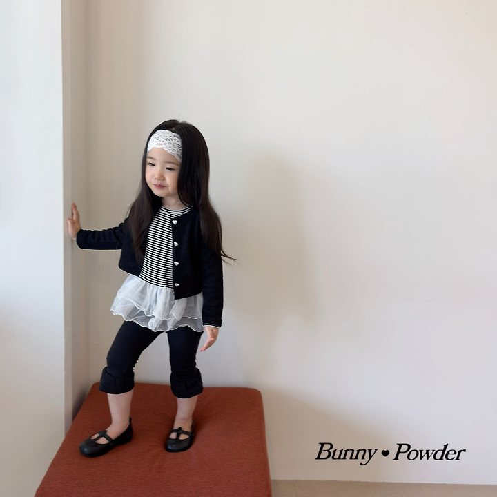 Bunny Powder - Korean Children Fashion - #kidsstore - Heart Button Cardigan - 4