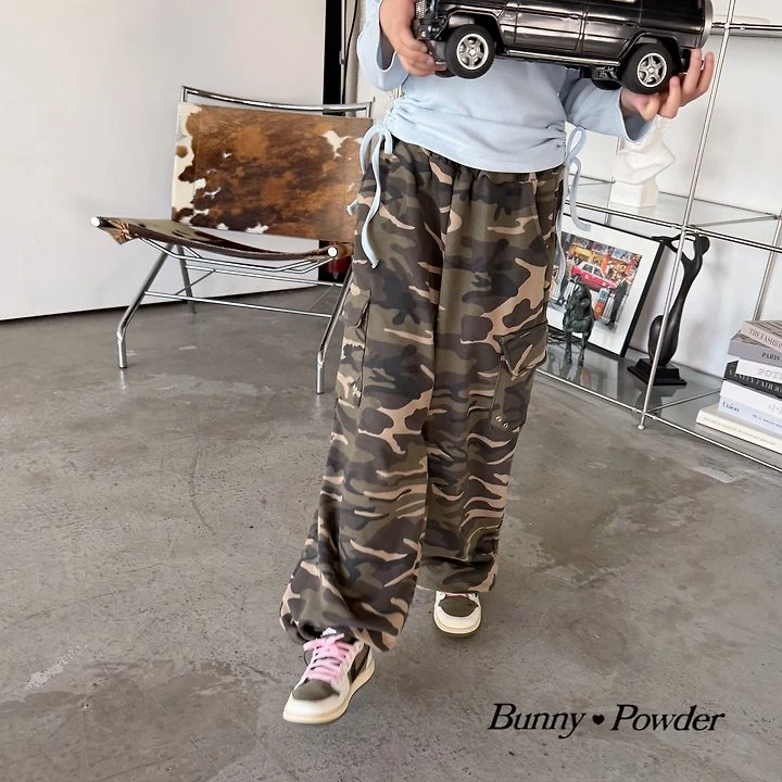 Bunny Powder - Korean Children Fashion - #kidzfashiontrend - Light Cargo Camo Pants - 3