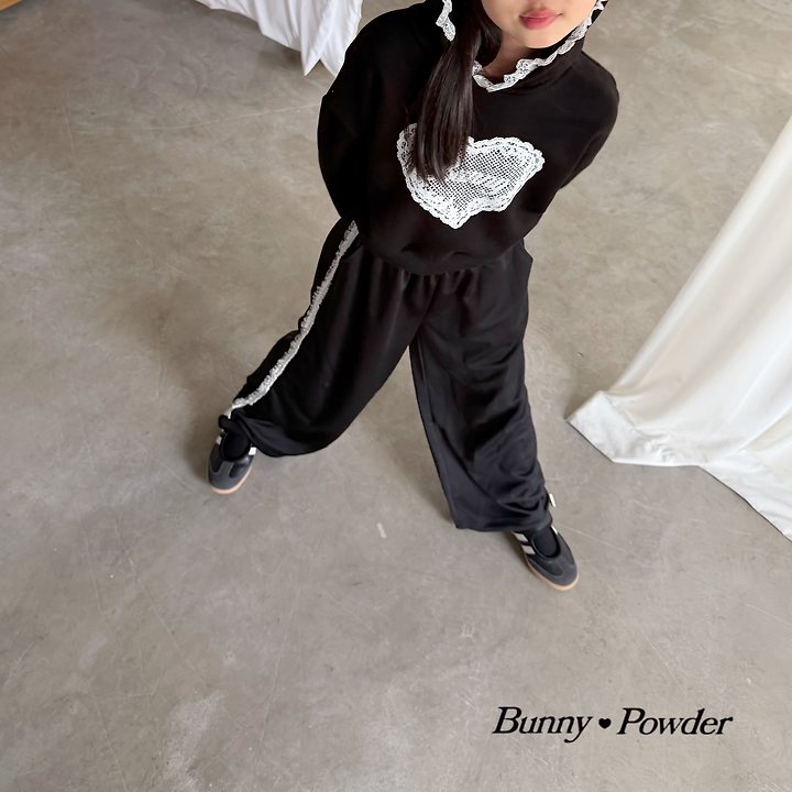Bunny Powder - Korean Children Fashion - #kidzfashiontrend - Lace Track Pants - 5