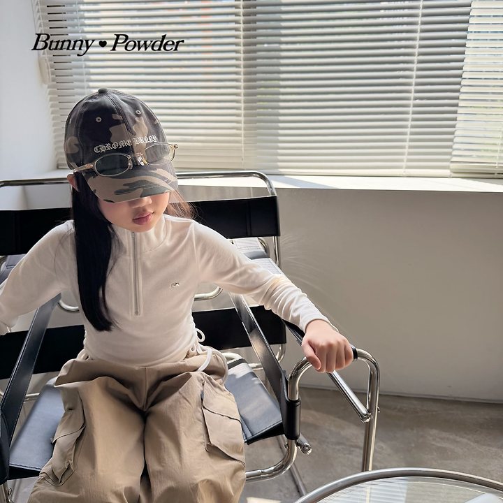 Bunny Powder - Korean Children Fashion - #littlefashionista - Annie Half Zip-up Tee - 7