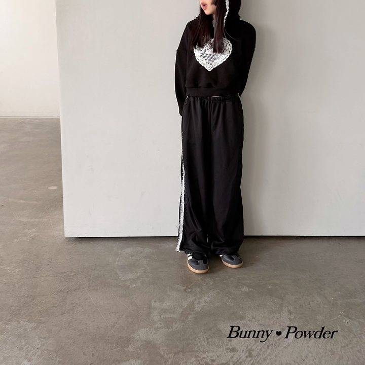 Bunny Powder - Korean Children Fashion - #magicofchildhood - Lace Track Pants - 8