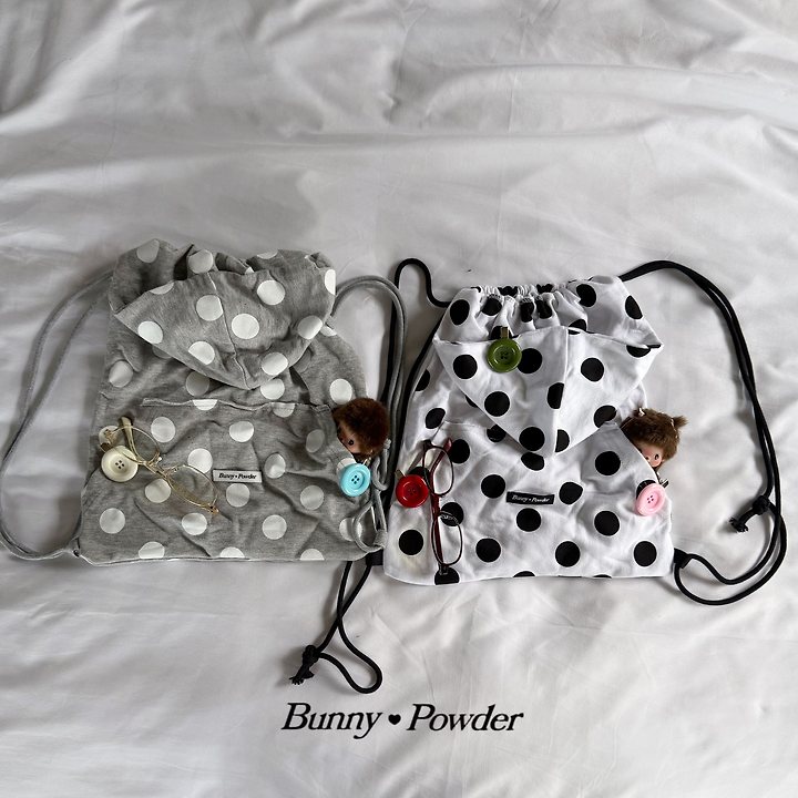 Bunny Powder - Korean Children Fashion - #magicofchildhood - Dot Hood Bag - 9