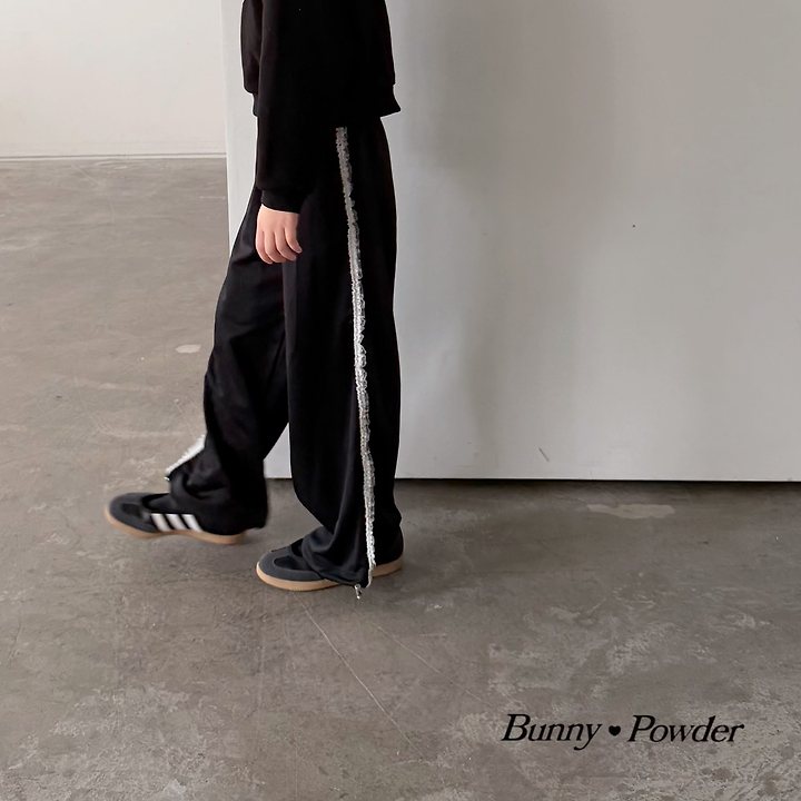 Bunny Powder - Korean Children Fashion - #minifashionista - Lace Track Pants - 9