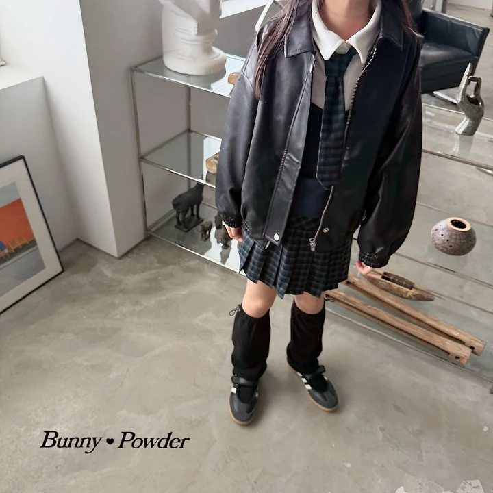 Bunny Powder - Korean Children Fashion - #minifashionista - Vegan Leather Jumper - 9
