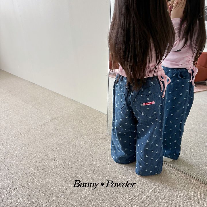 Bunny Powder - Korean Children Fashion - #prettylittlegirls - Lovelove Denim Pants - 5