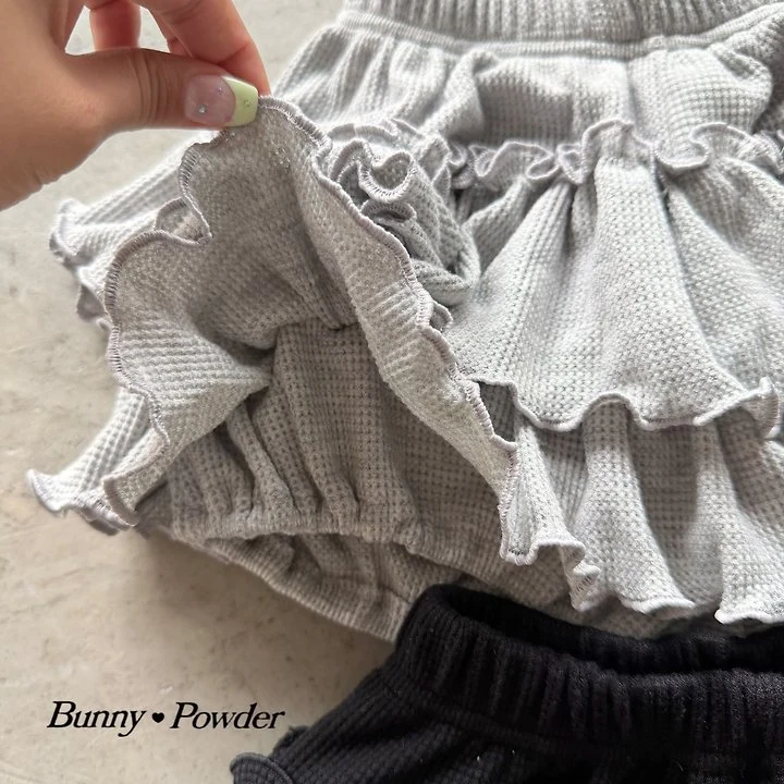 Bunny Powder - Korean Children Fashion - #prettylittlegirls - Waffle Cancan Bloomer Pants - 12