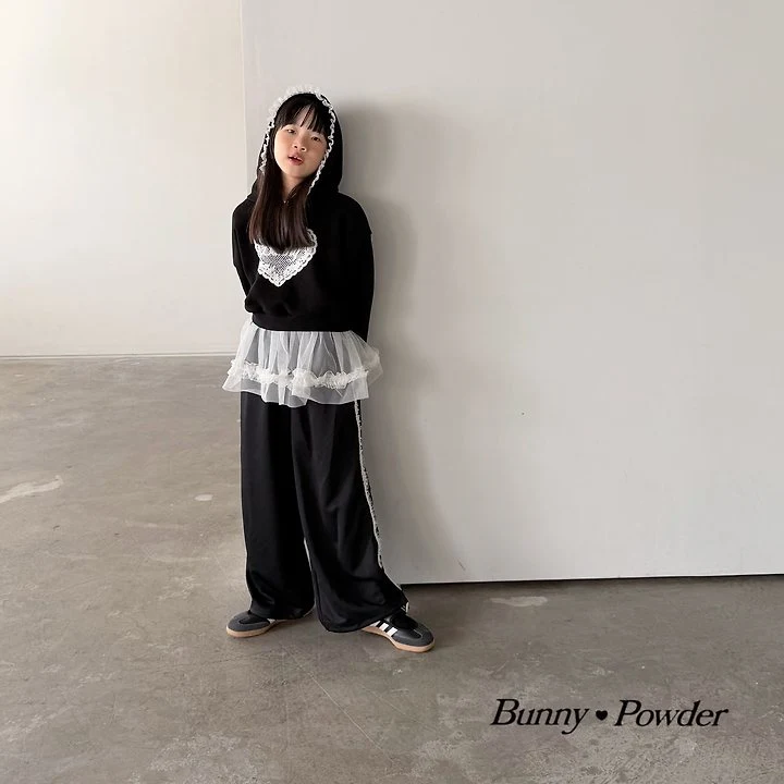 Bunny Powder - Korean Children Fashion - #prettylittlegirls - Lace Track Pants - 10