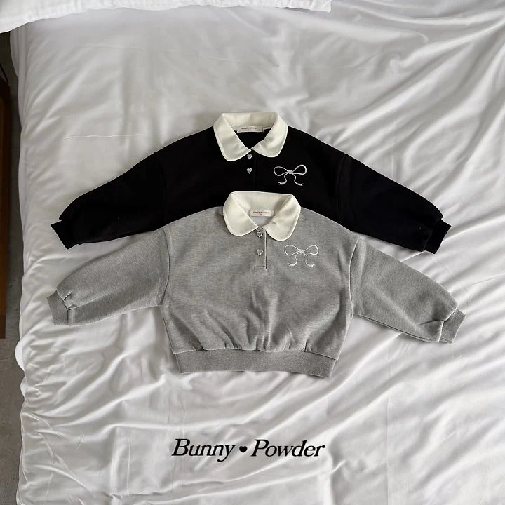 Bunny Powder - Korean Children Fashion - #stylishchildhood - Preppy Collar Sweatshirts