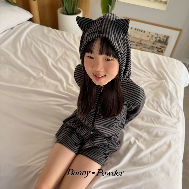 Bunny Powder - Korean Children Fashion - #todddlerfashion - Minami Hood Zip-up - 3