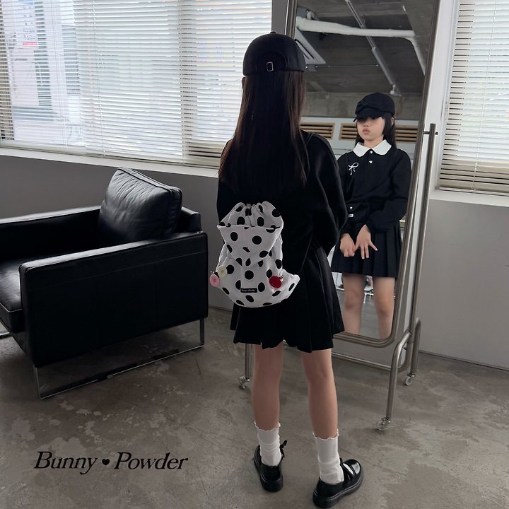 Bunny Powder - Korean Children Fashion - #todddlerfashion - Dot Hood Bag - 12