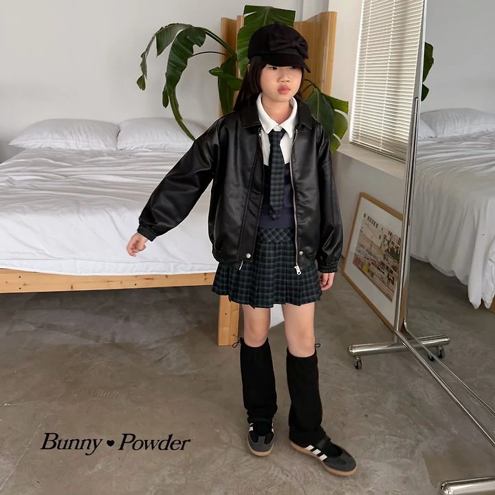 Bunny Powder - Korean Children Fashion - #todddlerfashion - Vegan Leather Jumper - 11