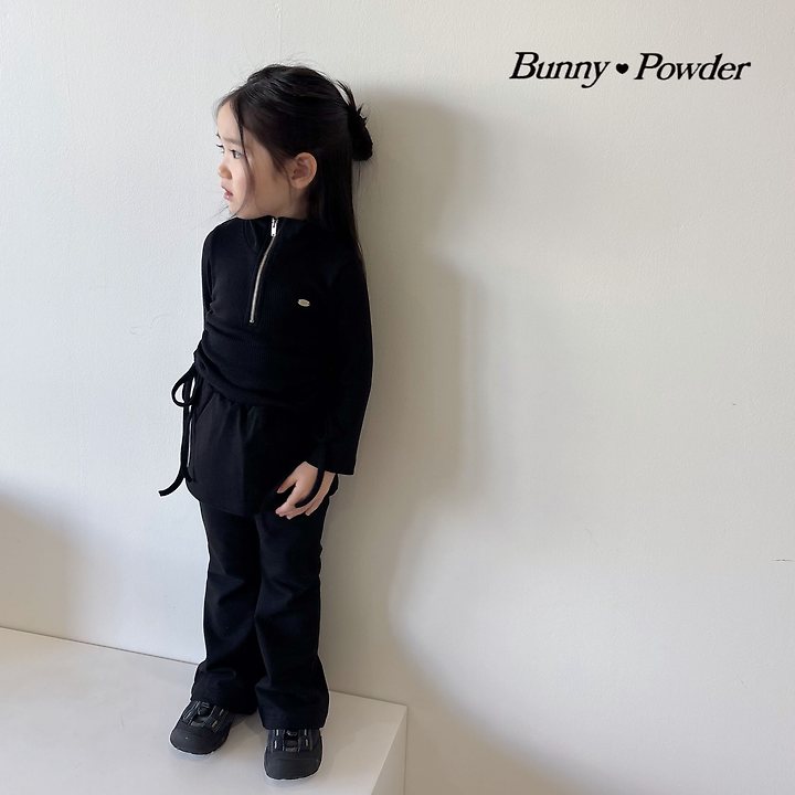 Bunny Powder - Korean Children Fashion - #todddlerfashion - Annie Half Zip-up Tee - 11