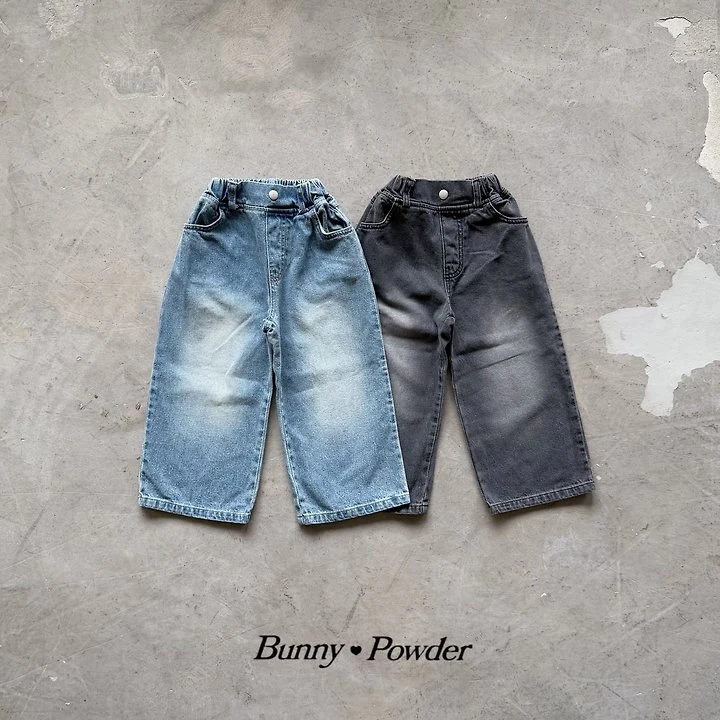 Bunny Powder - Korean Children Fashion - #toddlerclothing - Cortis Denim Pants