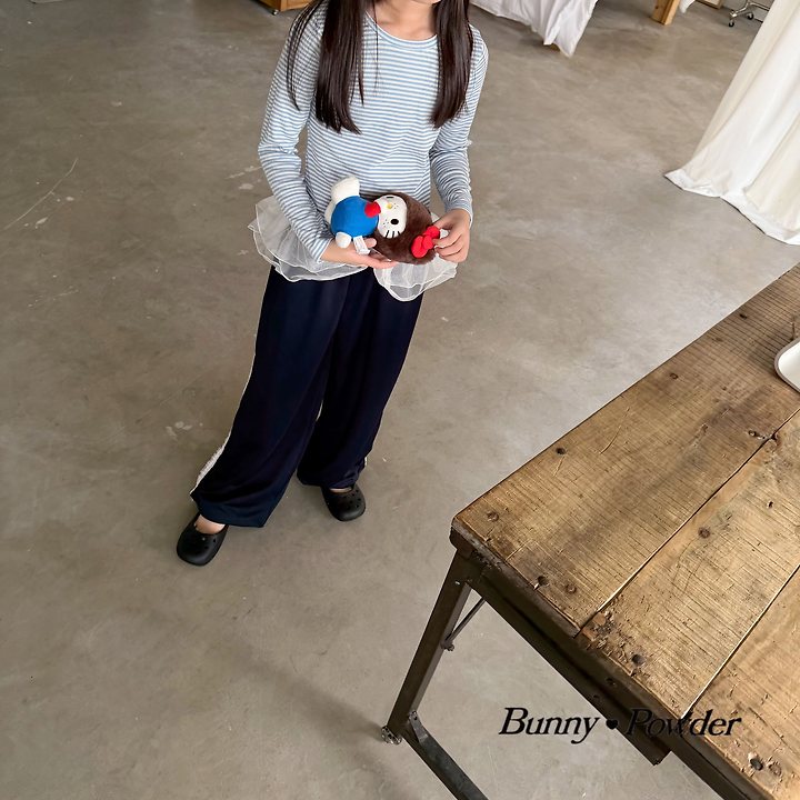Bunny Powder - Korean Children Fashion - #toddlerclothing - Cha Stripe Tee - 11