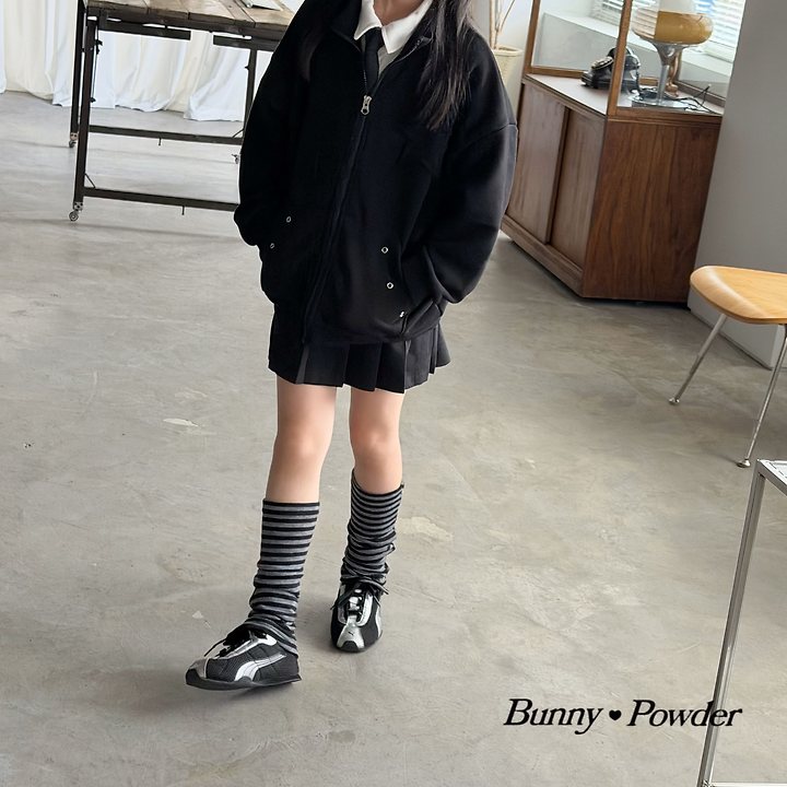 Bunny Powder - Korean Children Fashion - #toddlerclothing - Star Zip-up Jacket - 5