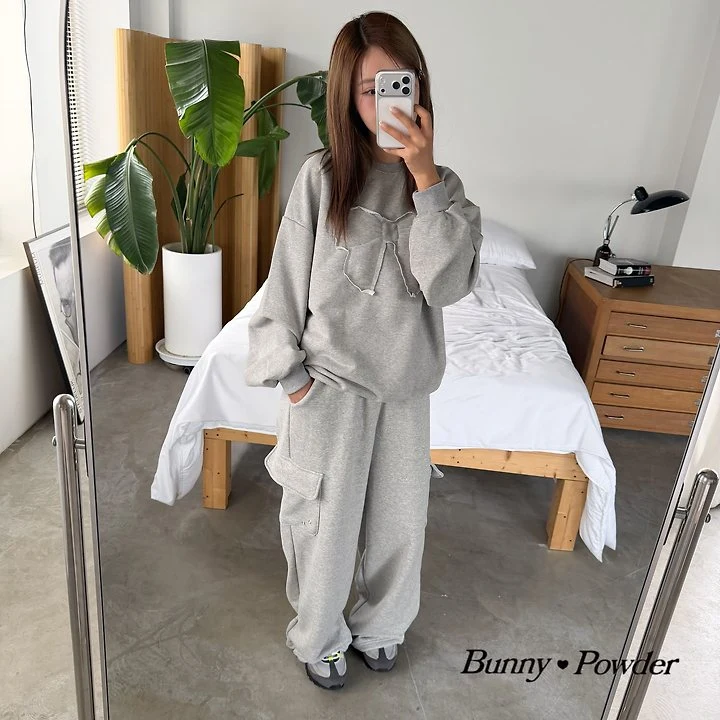 Bunny Powder - Korean Women Fashion - #thelittlethings - Adult Ribbon Sweatshirts - 4