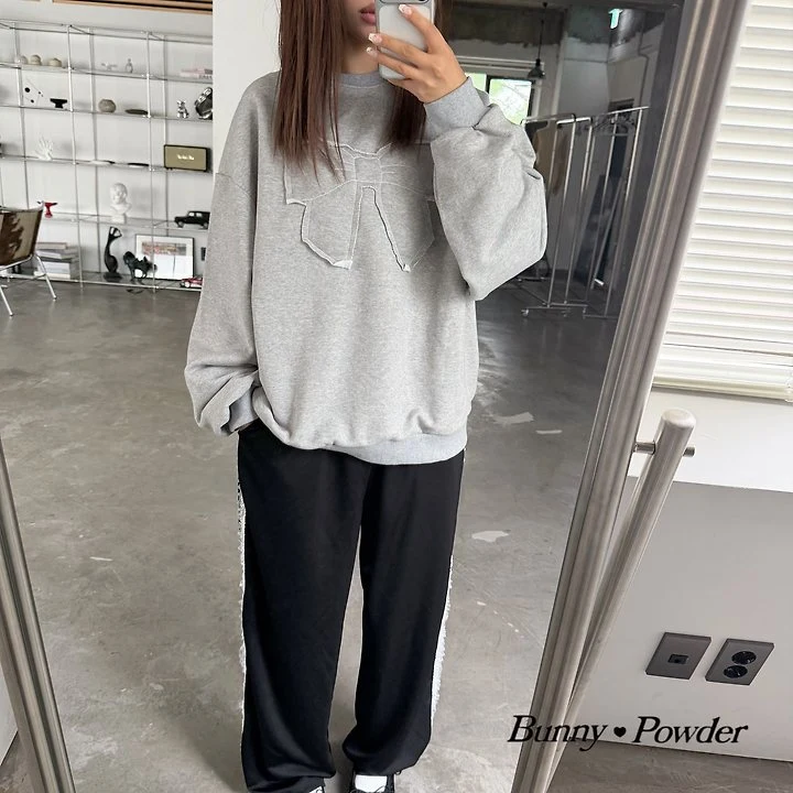 Bunny Powder - Korean Women Fashion - #momslook - Adult Ribbon Sweatshirts - 8