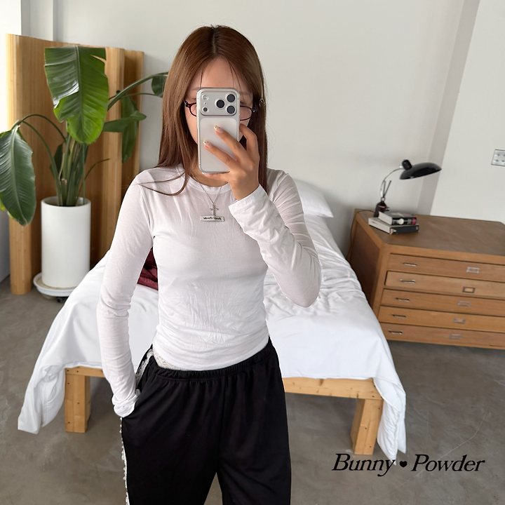 Bunny Powder - Korean Women Fashion - #shopsmall - Adult Pure Tee - 4