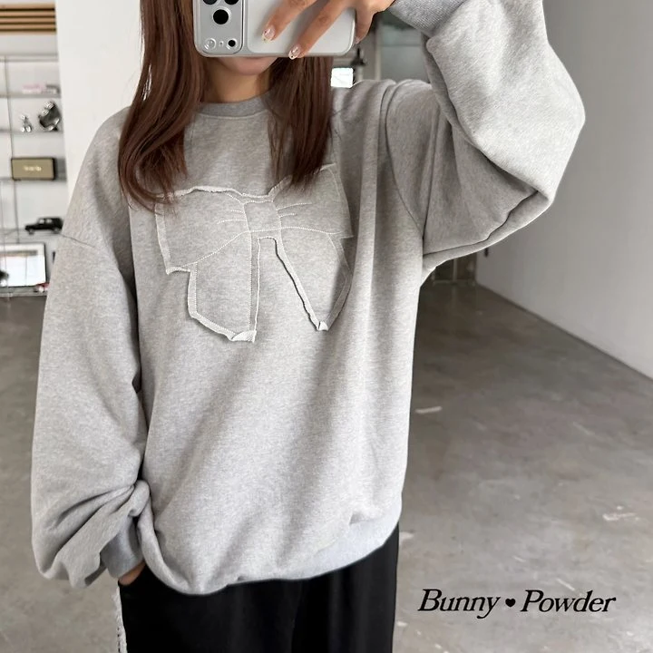 Bunny Powder - Korean Women Fashion - #womensfashion - Adult Ribbon Sweatshirts - 7