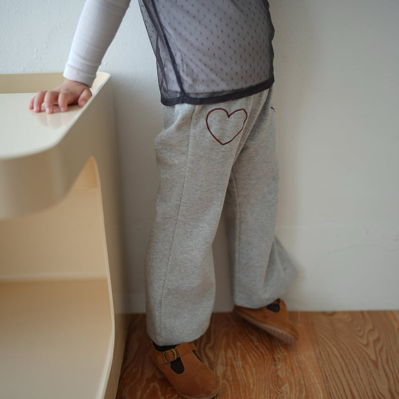Buttercup - Korean Children Fashion - #designkidswear - Heart Bootscut Pants