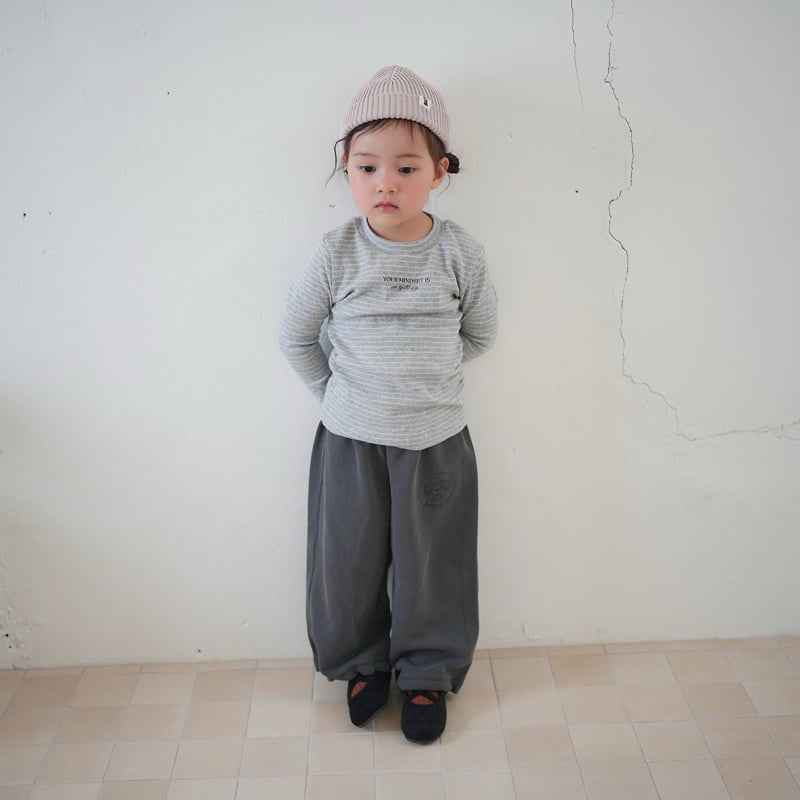 Buttercup - Korean Children Fashion - #littlefashionista - Lettering Shirring Tee - 5