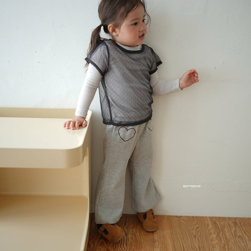 Buttercup - Korean Children Fashion - #magicofchildhood - Heart Bootscut Pants - 9