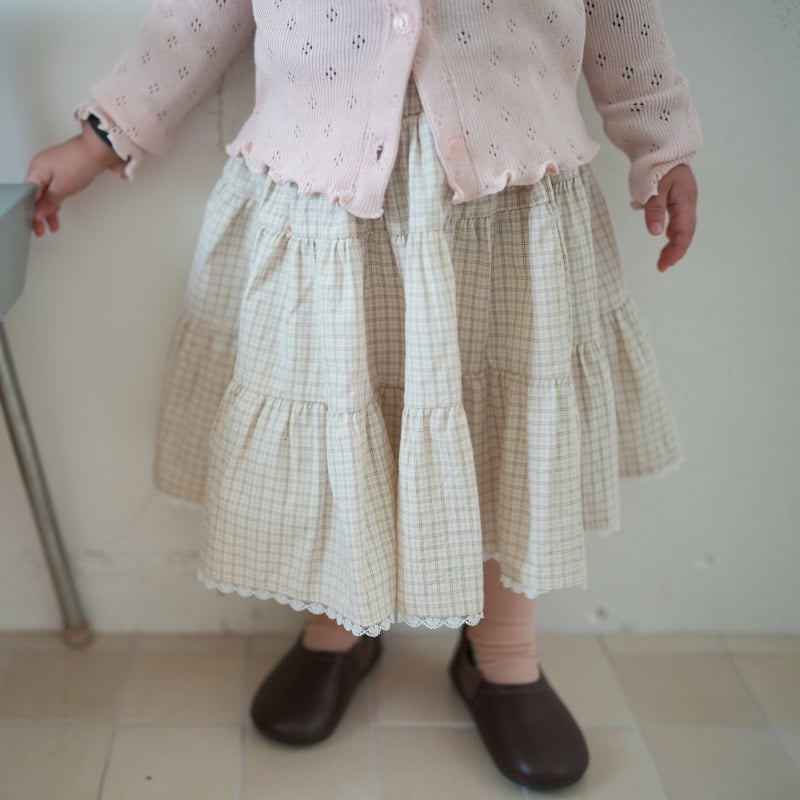 Buttercup - Korean Children Fashion - #minifashionista - Check Tiered Skirt