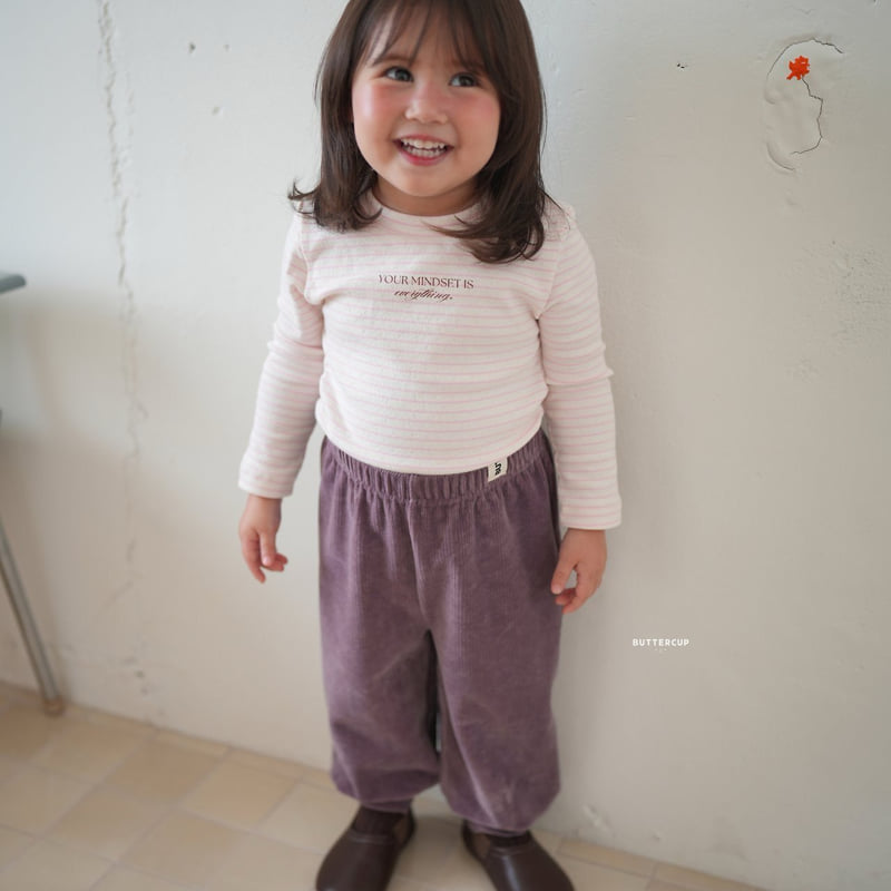 Buttercup - Korean Children Fashion - #toddlerclothing - Lettering Shirring Tee - 10