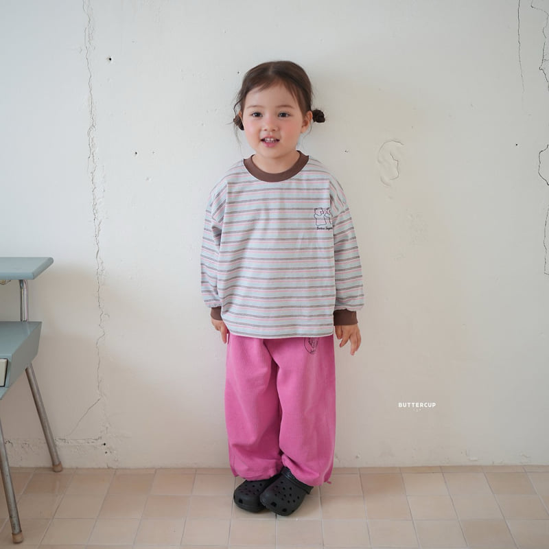 Buttercup - Korean Children Fashion - #toddlerclothing - Biddy Stripe Tee - 6