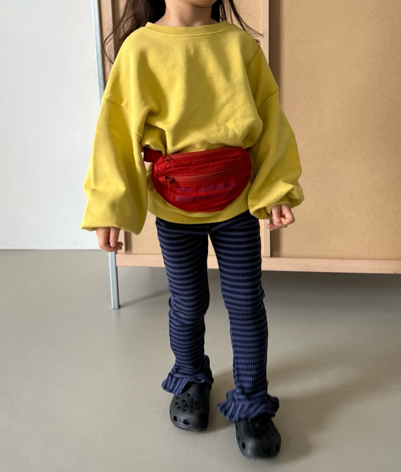 Cantucci Studio - Korean Junior Fashion - #todddlerfashion - Striped Frill Leggings - 2