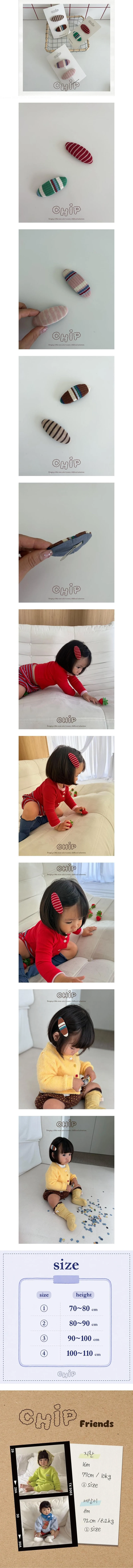 Chip - Korean Baby Fashion - #babyoutfit - Checks Hairpin