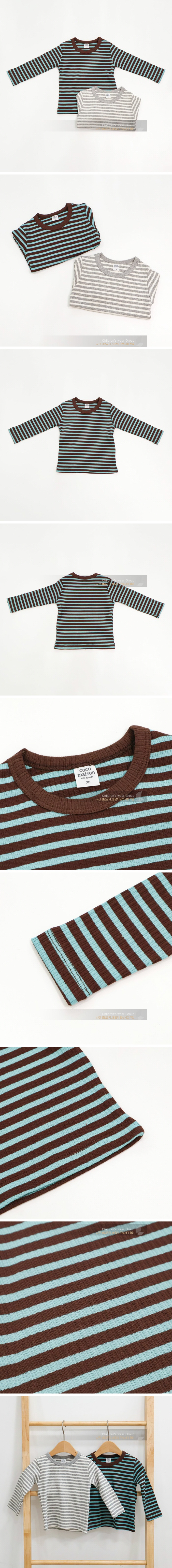 Coco Maison - Korean Children Fashion - #childofig - Sugar Striped Basic Tee