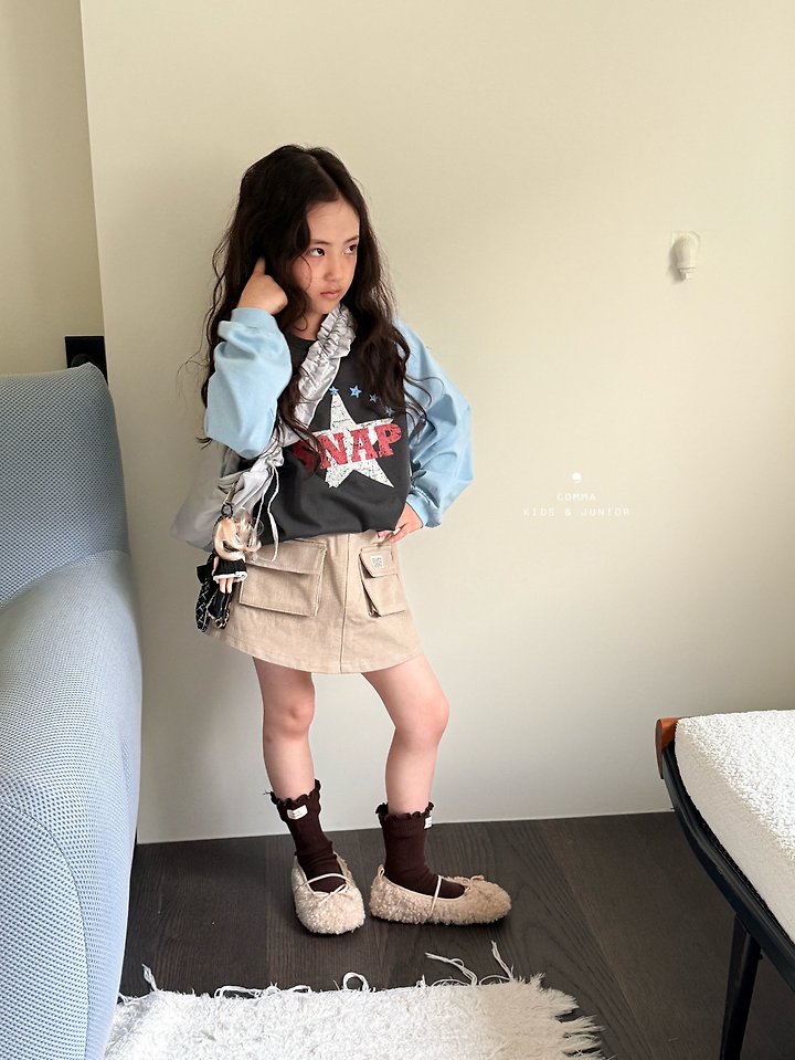 Comma - Korean Children Fashion - #Kfashion4kids - Snap Raglan Tee