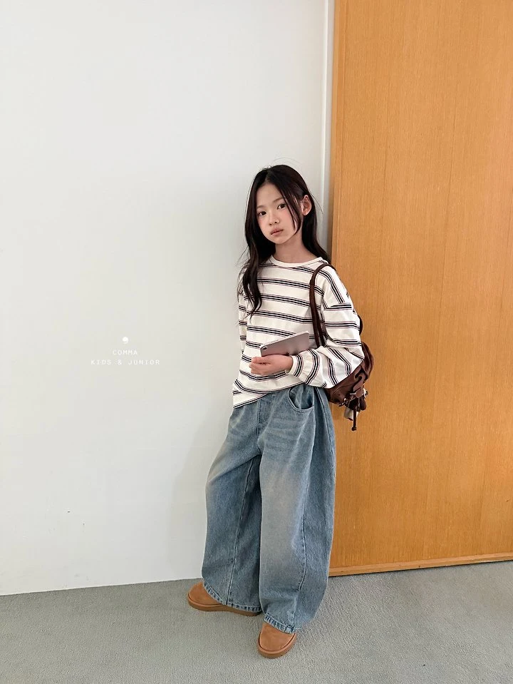 Comma - Korean Children Fashion - #Kfashion4kids - Label Stripe Tee - 11