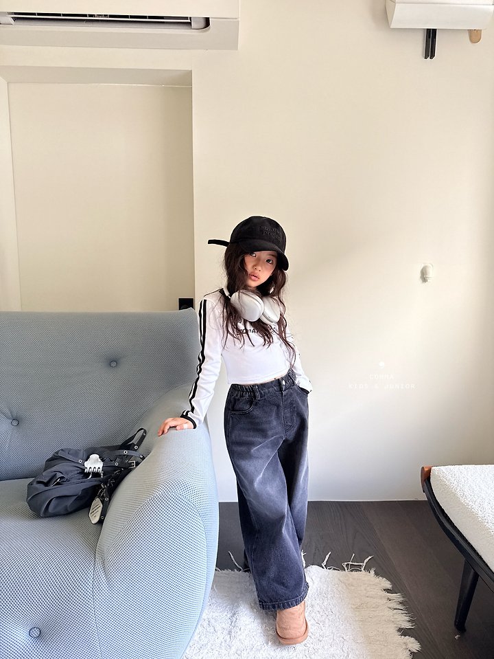 Comma - Korean Children Fashion - #childofig - Wide Denim Pants - 3