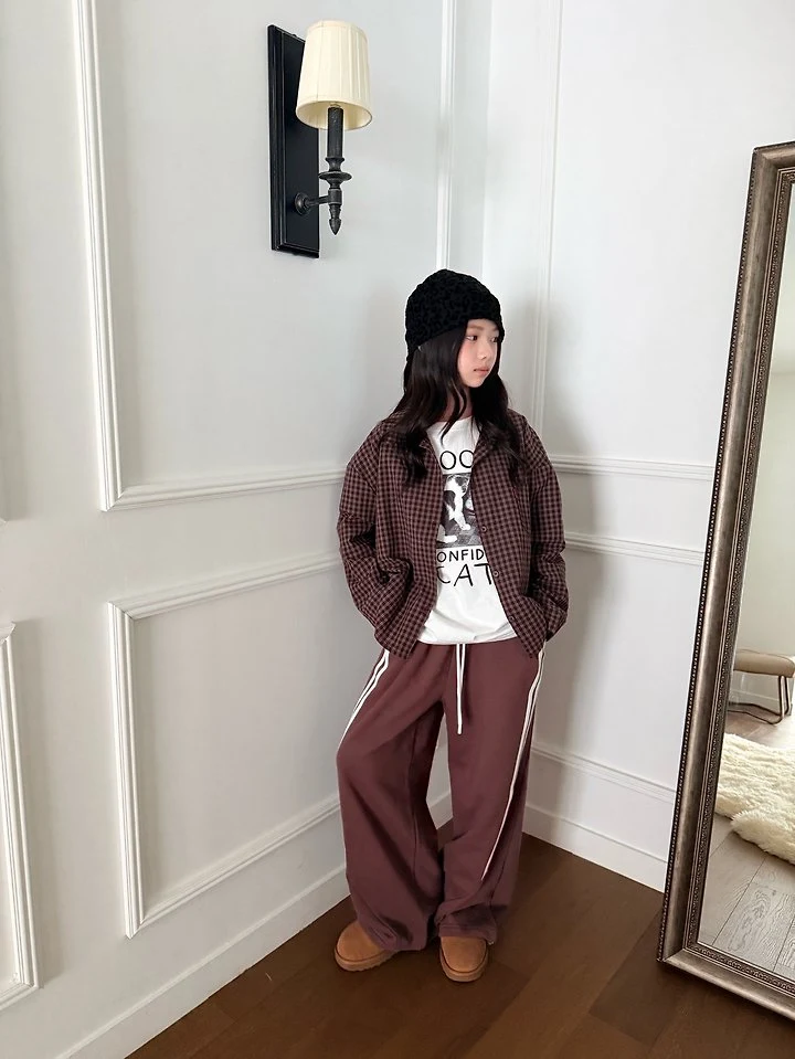 Comma - Korean Children Fashion - #childofig - Cut-Line Double Stripe Pants - 11