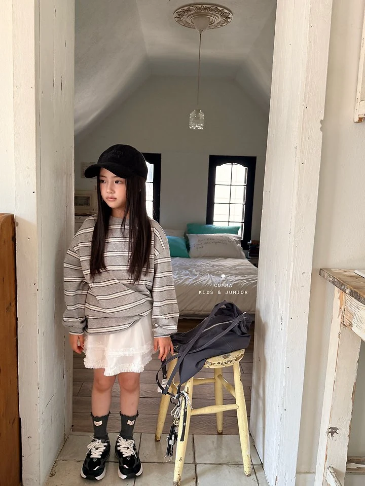 Comma - Korean Children Fashion - #childofig - Label Stripe Tee - 2