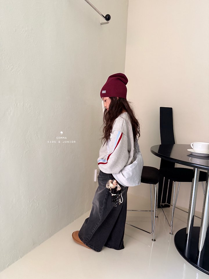 Comma - Korean Children Fashion - #childofig - Slit Double Stripe Sweatshirt - 11