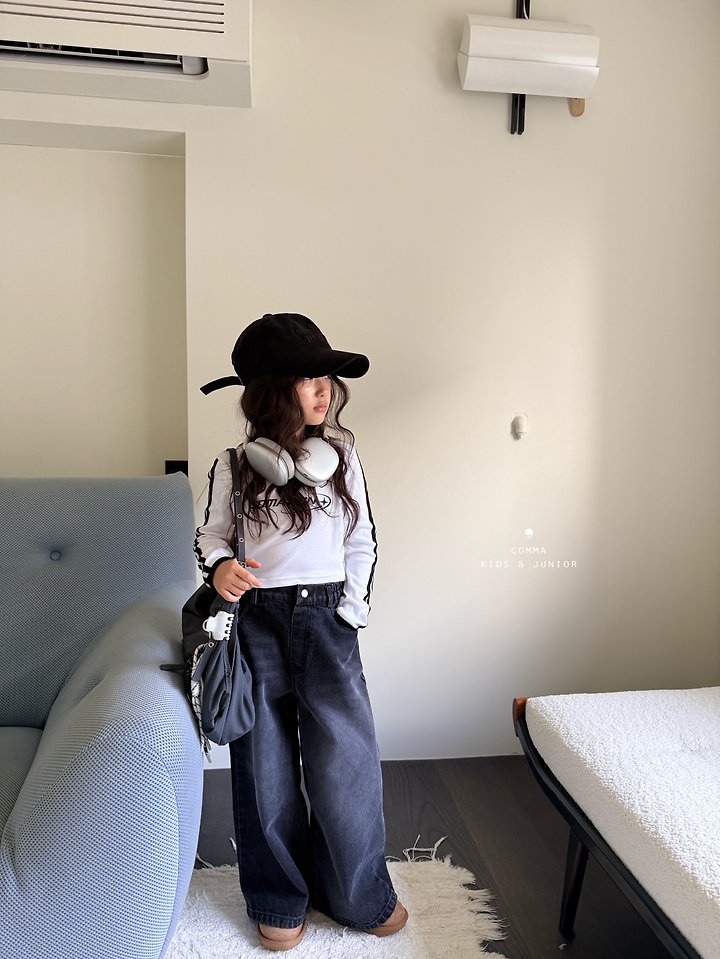 Comma - Korean Children Fashion - #childofig - Wide Denim Pants - 4