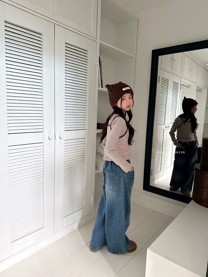 Comma - Korean Children Fashion - #designkidswear - Stripe Sleeveless Top + Cardigan Set - 11