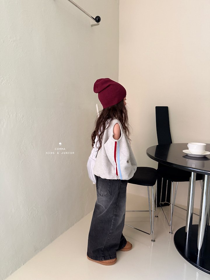 Comma - Korean Children Fashion - #discoveringself - Wide Denim Pants - 6