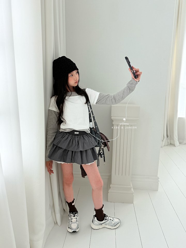 Comma - Korean Children Fashion - #designkidswear - Point Layered Tee - 4