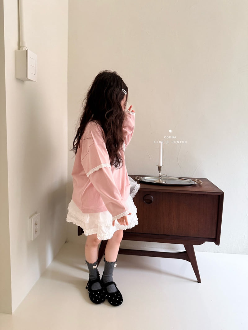 Comma - Korean Children Fashion - #discoveringself - Goggle Lace Tee - 3