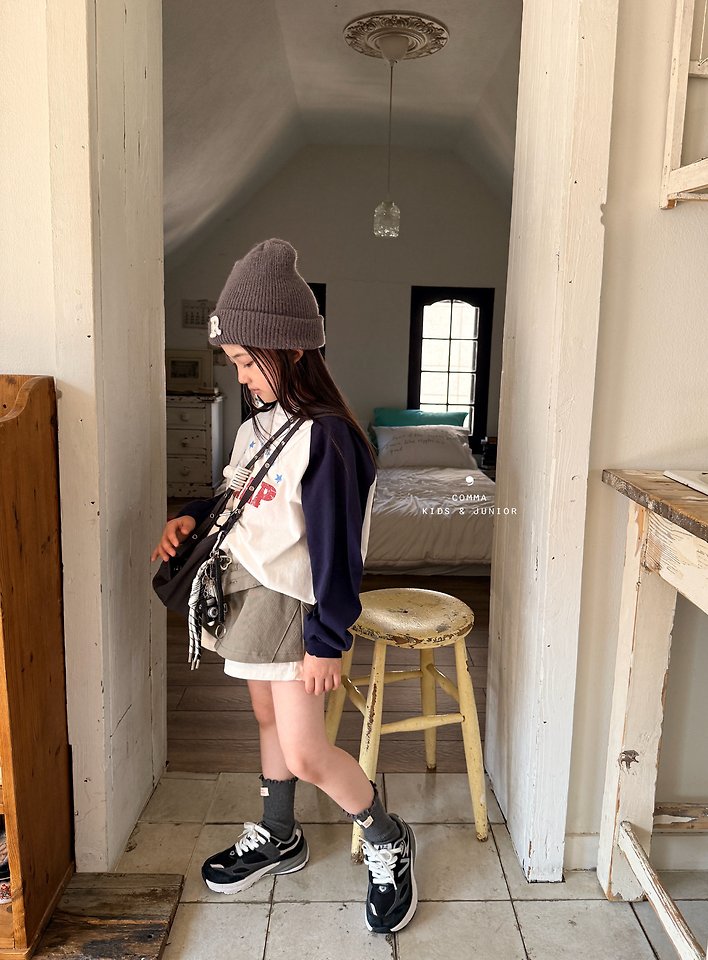 Comma - Korean Children Fashion - #discoveringself - Snap Raglan Tee - 10