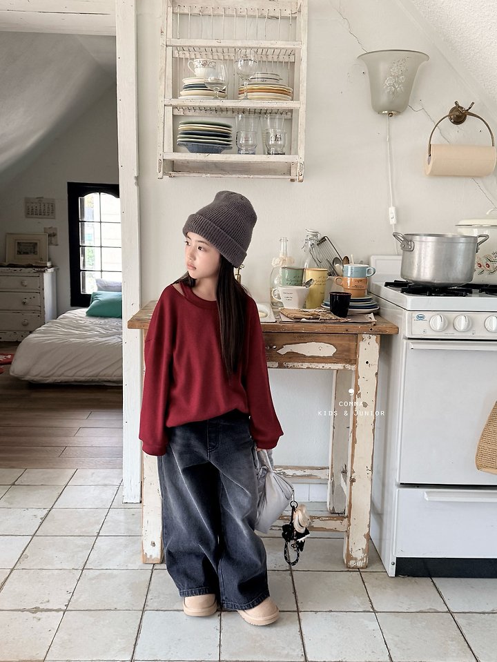 Comma - Korean Children Fashion - #kidsshorts - Wide Denim Pants - 8